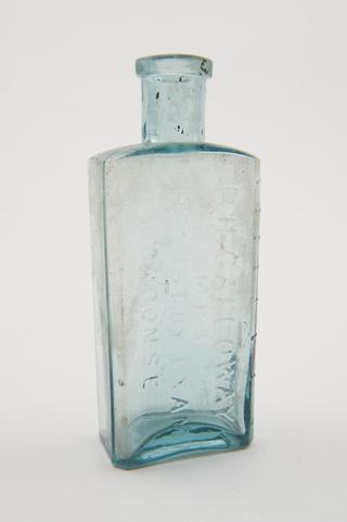 Clear glass bottle, P.H. Galloway M.P.S.