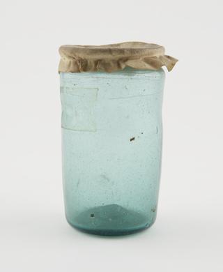 Glass drug jar