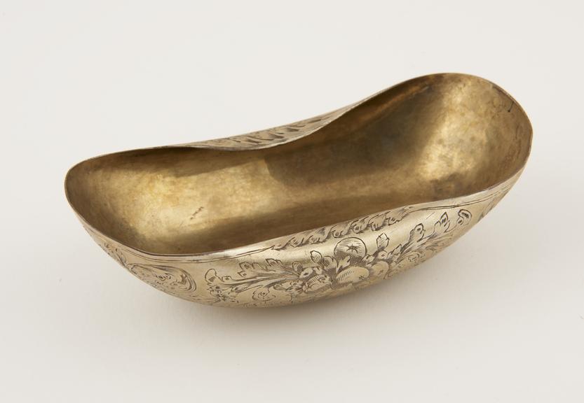 Silver gilt vessel, possibly a pap boat