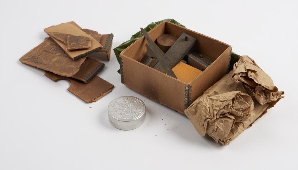 Box of small miscellaneous hand tools, 1930-1934