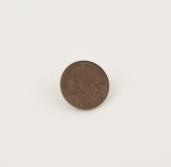 Circular bronze medal