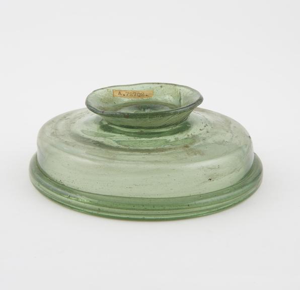 Glass dish, footed, possibly Islamic