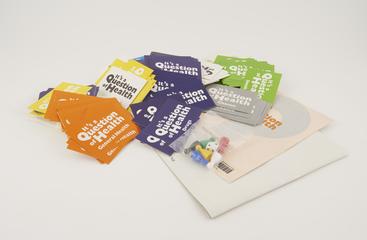 "It's a Question of Health" handbook and board game developed by Sandra Frost