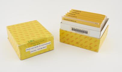 Photo cue cards for oral language practice published by Unwin Hyman Limited