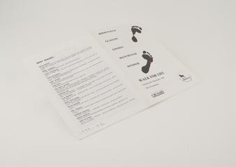 Programme for "Walk for Life" 1992