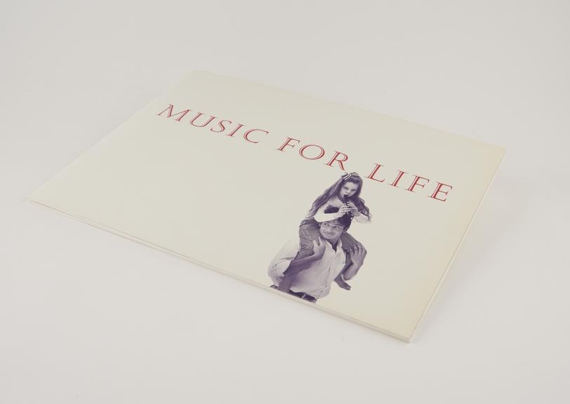 Programme for 'Music for Life, 7 June 1992