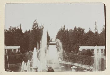 Peterhof, Fountains in the Public Park, looking from the Big Palace towards the Sea