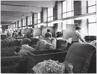 Wool sorting at Lower Holme Mills, Baildon