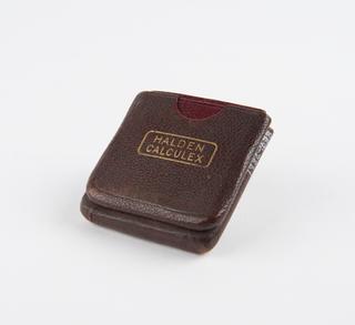 Leather pouch for Halden's 'Calculex'
