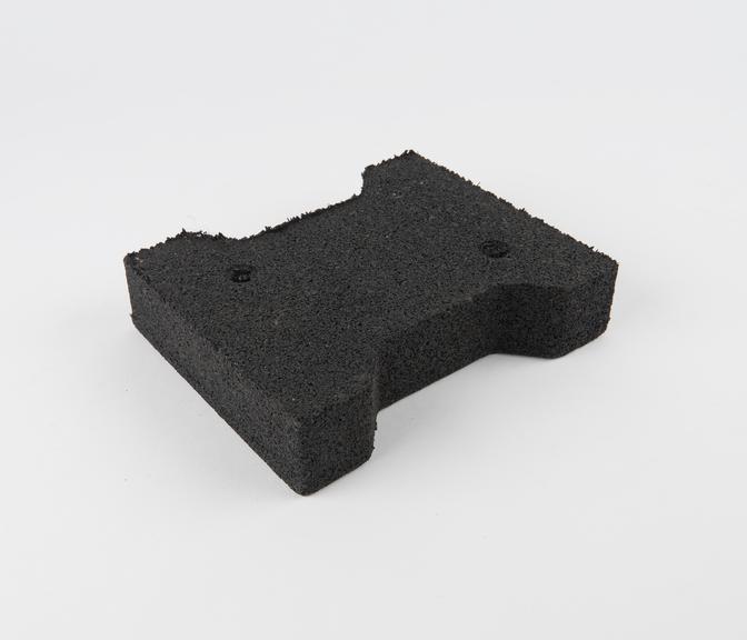 Black rubber block safety pavers, one four