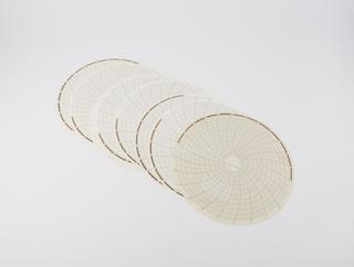 Circular recording charts for a KENT C105 tide gauge  