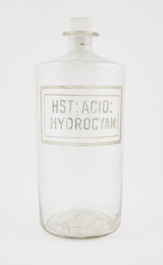 Bottle for hydrocyanic acid, late 19th century.