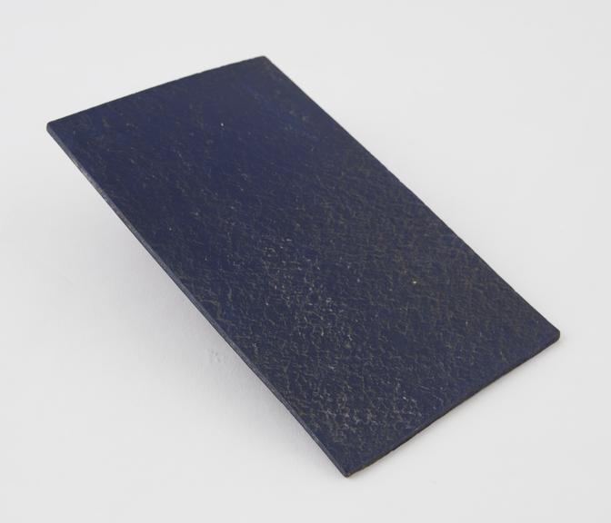 Prussian blue textured Parkesine sample sheet | Science Museum Group ...