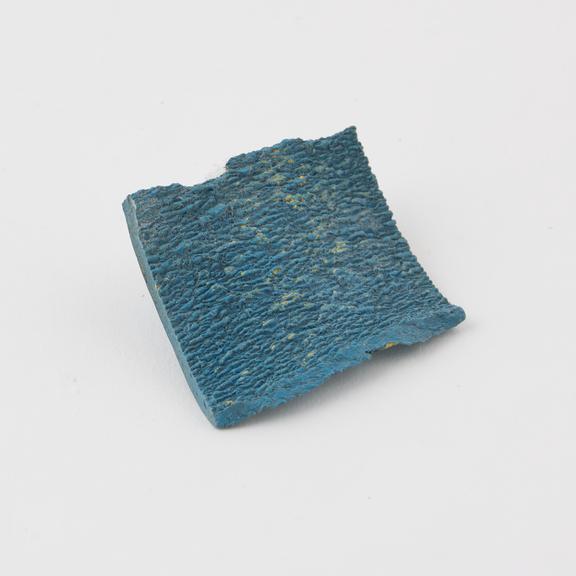 Square off cut curved sheet; turquoise with textured upper