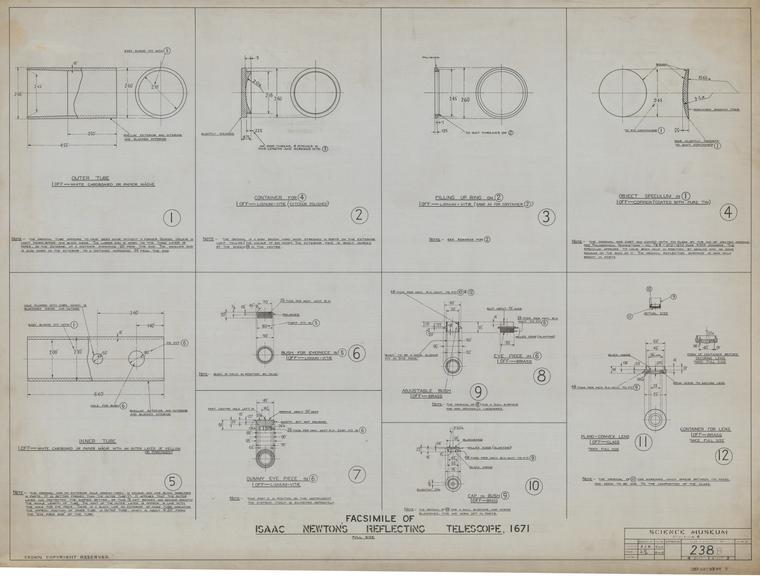 Facsimile of Isaac Newton's Reflecting Telescope 1671