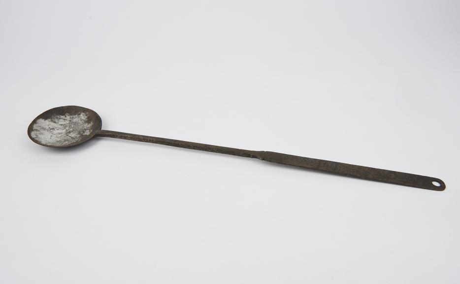 Spoon, large, iron, C16 to C19