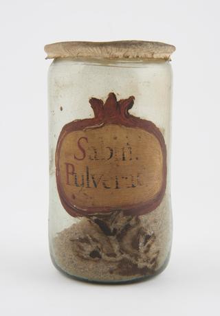 Glass drug jar