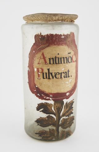 Glass drug jar