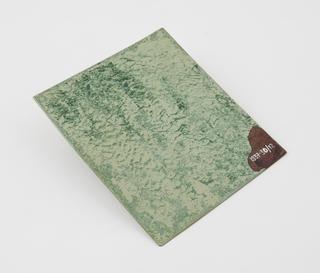 Rectangular piece of flat variegated green Parkesine