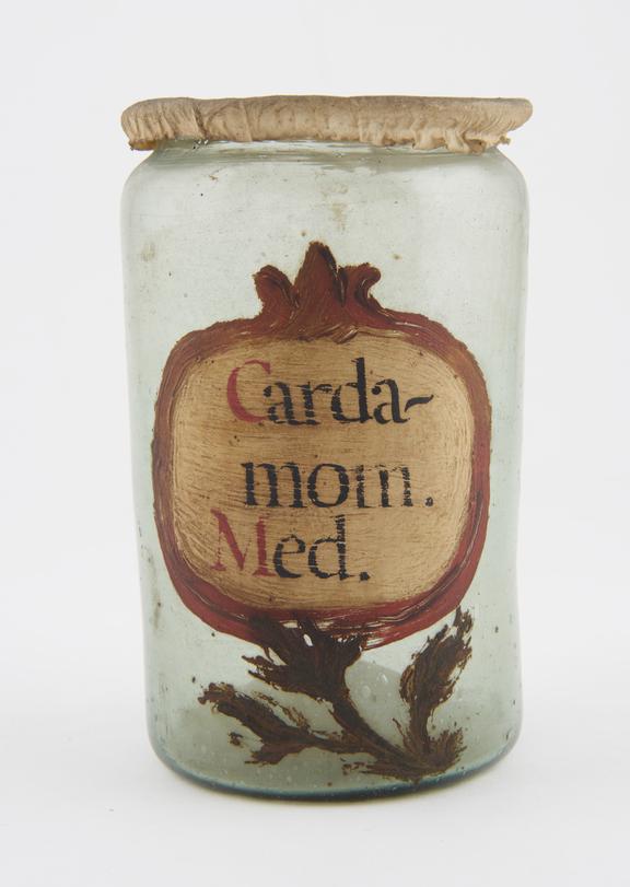 Glass drug jar