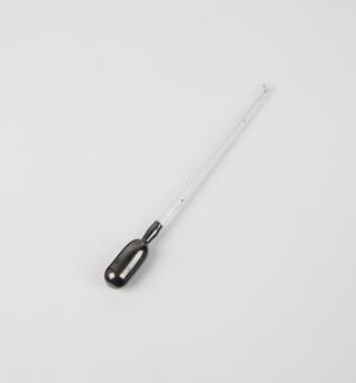 Glass mercury thermometer with two marked gradations