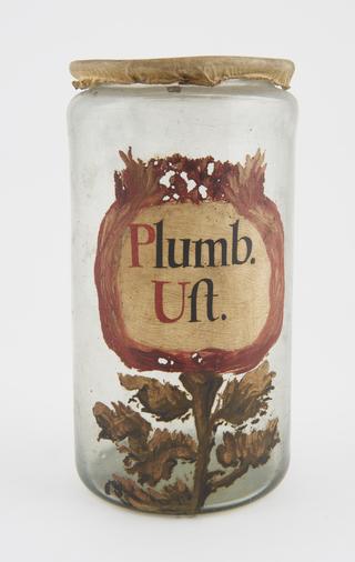 Glass drug jar