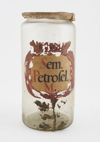 Glass drug jar