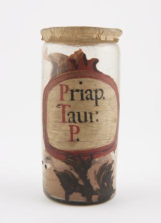 Glass drug jar
