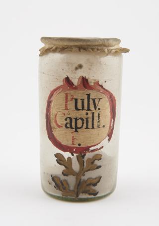Glass drug jar
