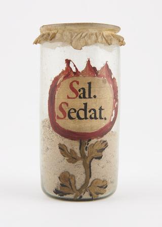 Glass drug jar