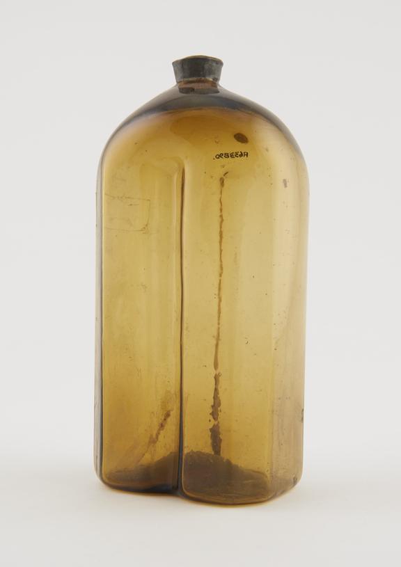 Light brown glass storage bottle, ? English, 19th century