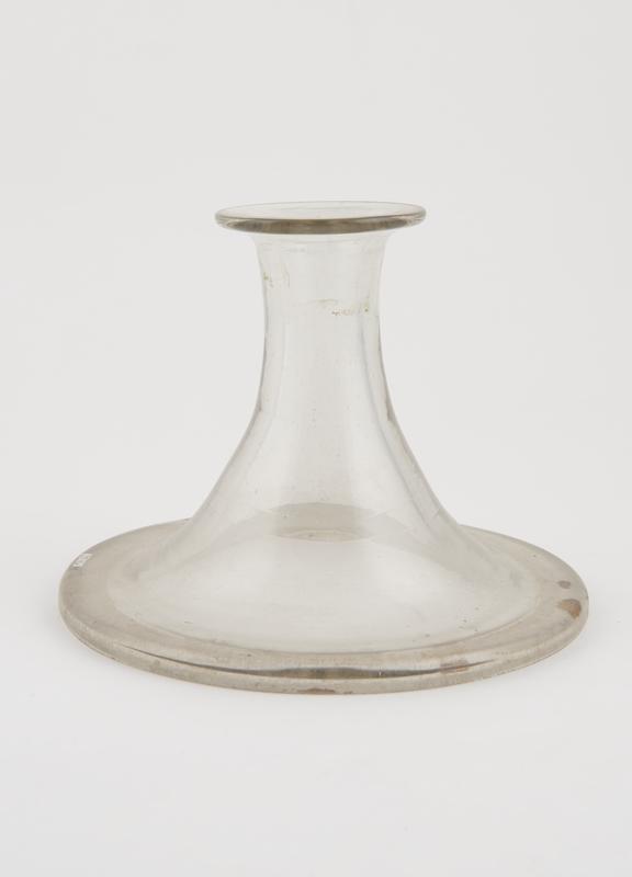 Clear glass dessicator lid, European, 1860-1950