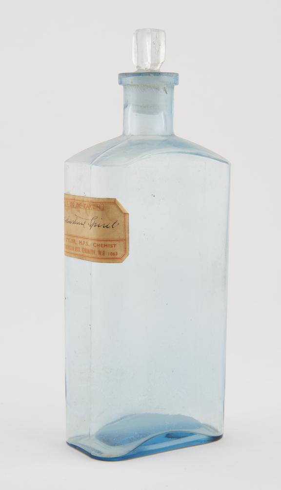 Empty reagent bottle with glass stopper