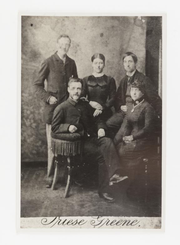 Copy print of a photograph of William Friese-Greene and family