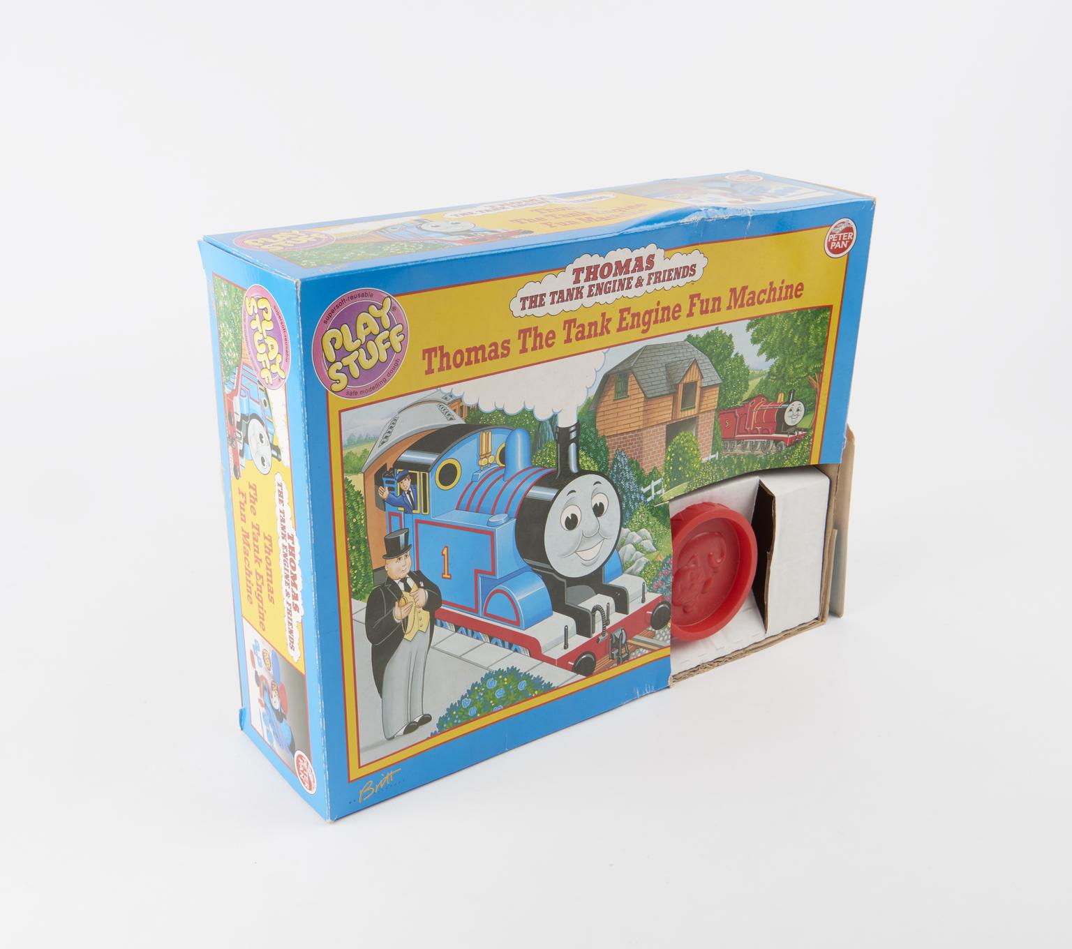 Cardboard box for "Thomas the Tank Engine fun machine" play stuff extrusion toy