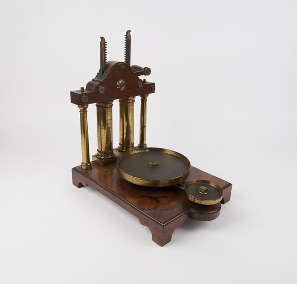 Double barrelled air pump, 19th century