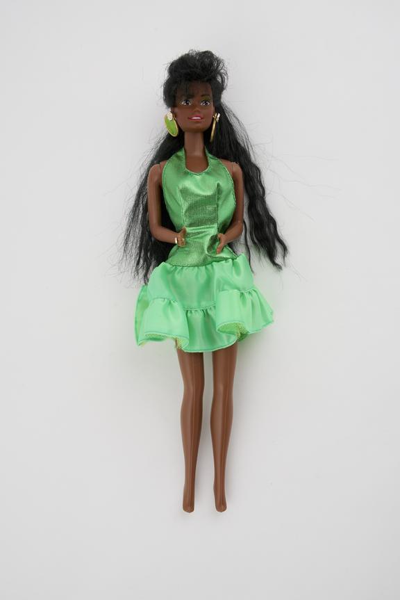 Doll, Barbie, black skinned, with waist-length black hair