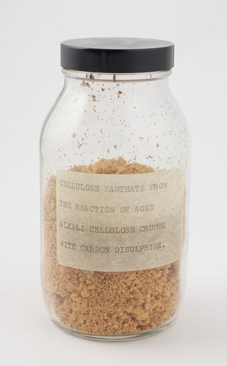Sample of cellulose xanthate