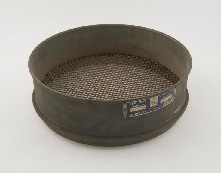 British Standard sieve to BS 410' of tinned steel