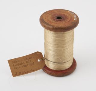 Spool of viscose rayon (artificial silk)
