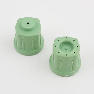 Picnic salt and pepper pot set which push together to form a seal for the contents