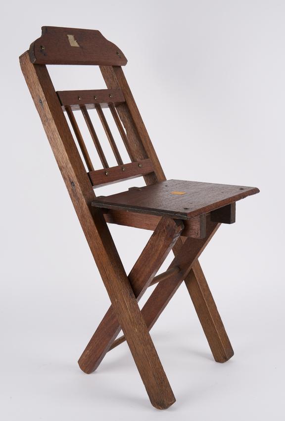 Childs wooden chair, collapsible, 1891-1900, unsigned, European