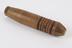 Carved cane container, cylindrical, phallic in form