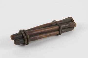 Wooden sticks, medicinal, five tightly bound bundles
