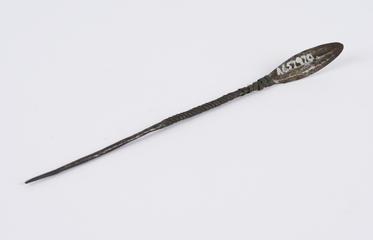 Razor, steel, spoon shaped, lanceolate blade