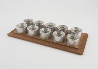 Tray and moulds from Chapireau cachet machine, 1850-1900