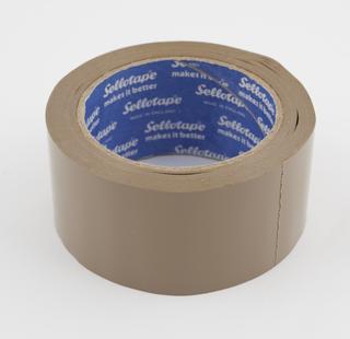 Reel of Sellotape buff vinyl tape