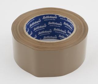 Reel of Sellotape buff vinyl tape
