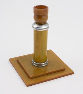 Imitation onyx catalin candlestick