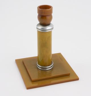 Imitation onyx catalin candlestick